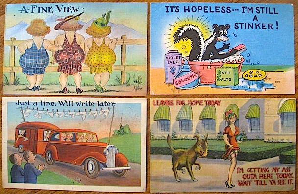 The Allee Willis Museum of Kitsch » Vintage Novelty Postcards
